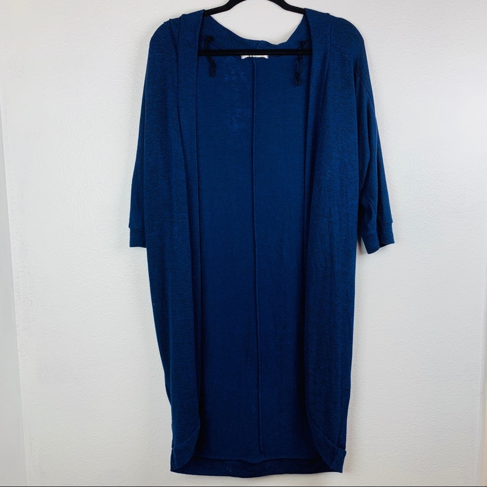 Rumors Batwing Stretchy Blue Cardigan